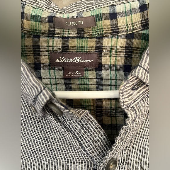 Eddie Bauer Other - Eddie Bauer Men's Casual Shirt - 100% Cotton Lined Button up XLT vintage